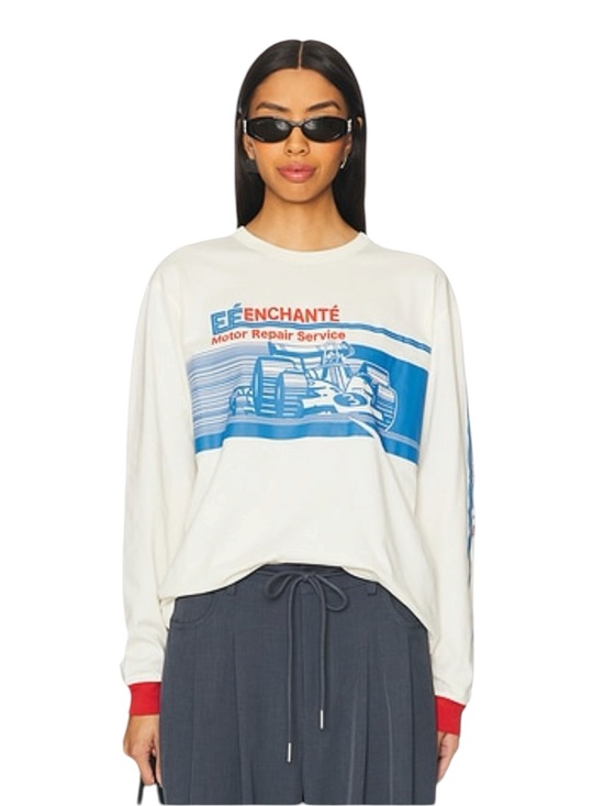Enchante Tops - ENCHANTE Long Sleeve Moto T-Shirt in Sz L